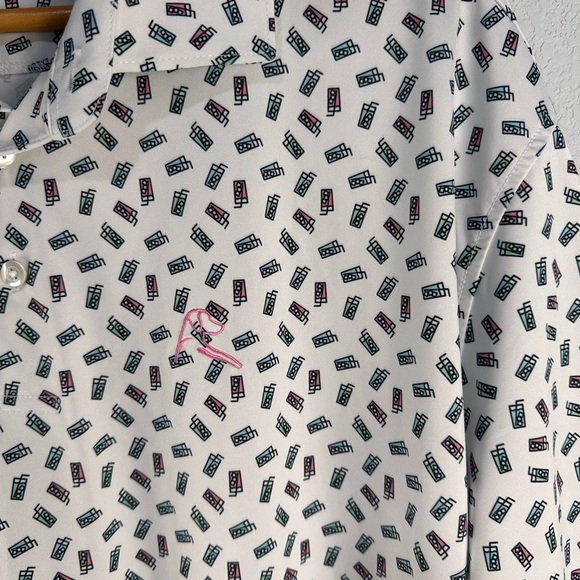 Rhoback Performance Polo Drink Print‎ Sz XXL - Picture 1 of 6